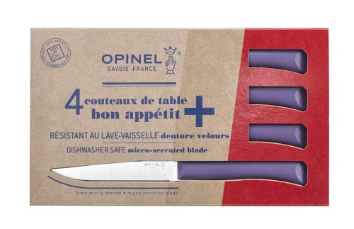 Набор столовых ножей Opinel, полимерная ручка, нерж, сталь, кор. пурпурный. 002199 фото 2